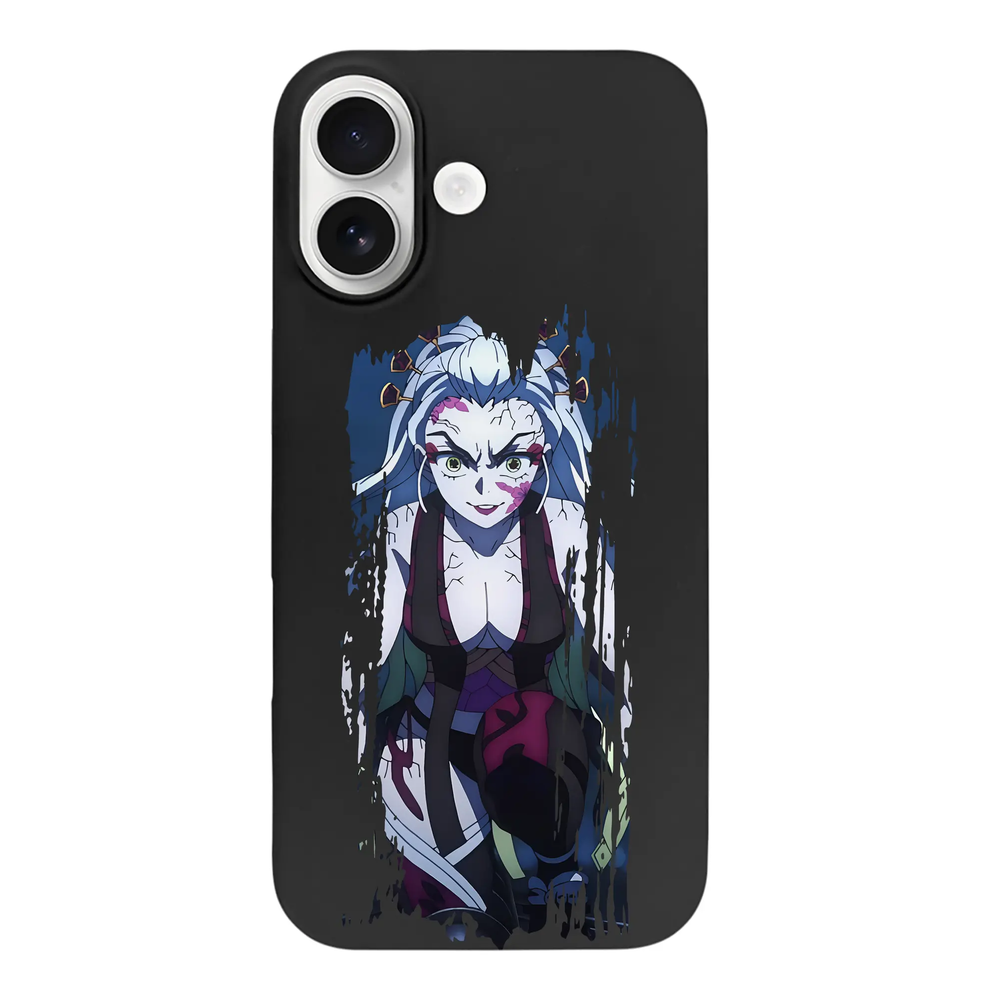 鬼滅の刃 グッズ,堕姫 - iPhone 17 シリーズ シリコンケース 薄型 耐衝撃 指紋防止 ソフトタッチカバー 精密フィット 傷防止 保護ケース iPhone 17/17 Air/17 Pro/17 Pro Max 対応